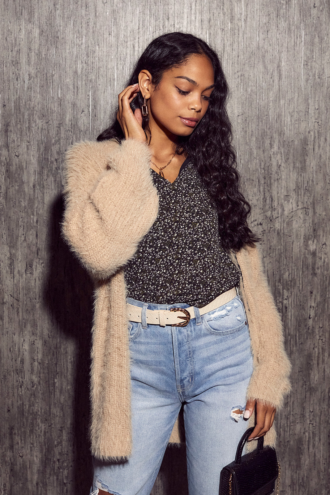 Denni Eyelash Knit Cardigan - fab'rik