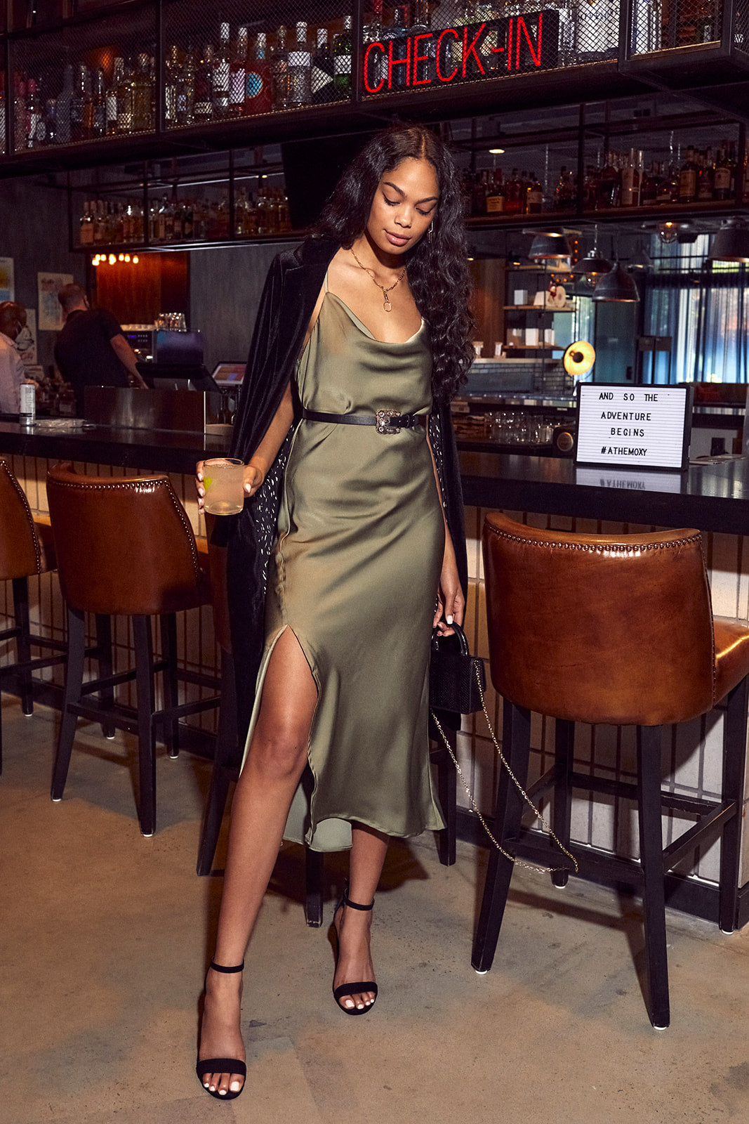 Azara Slip Midi Dress - fab'rik