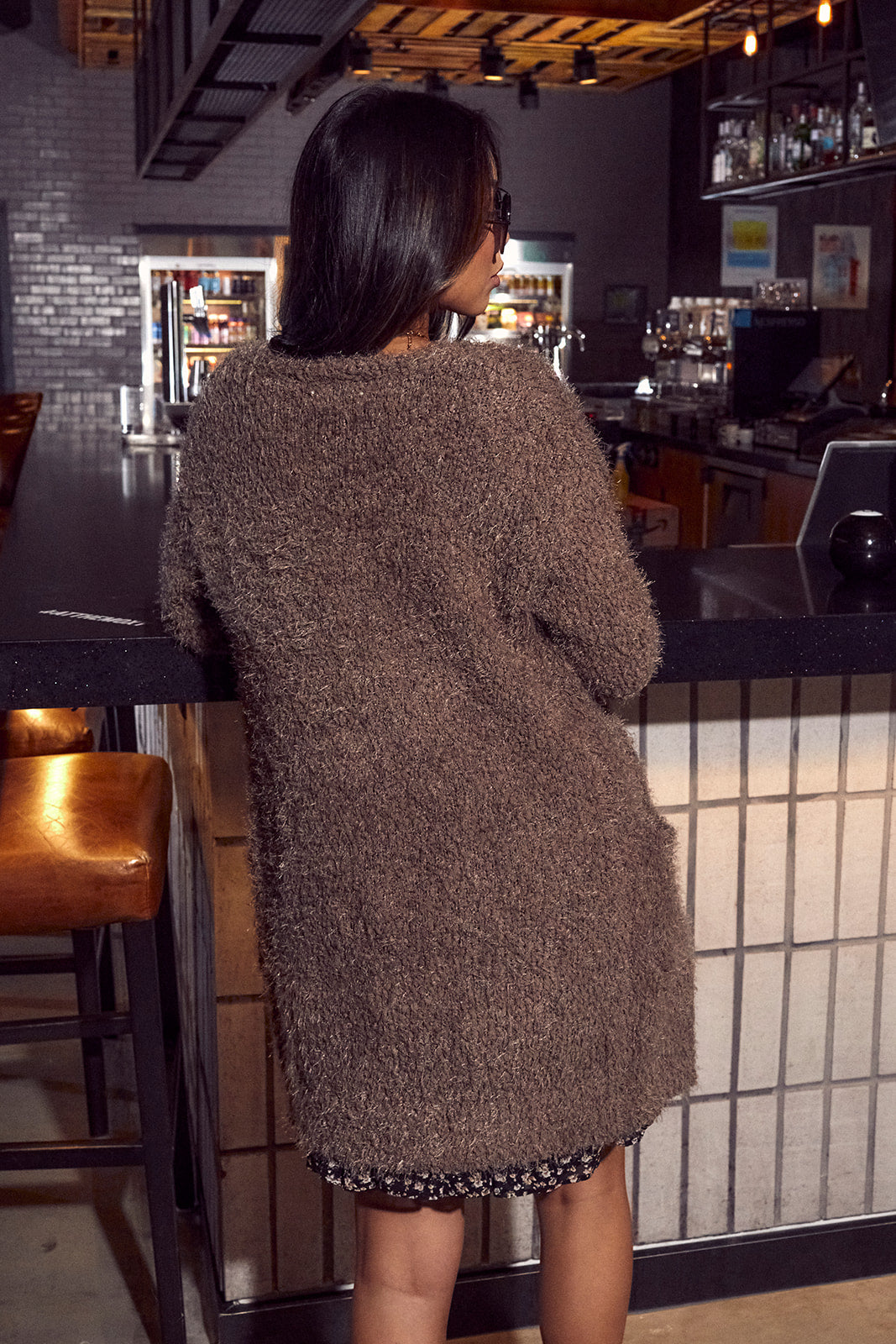 SALE - Santos Eyelash Knit Open Cardigan - fab'rik