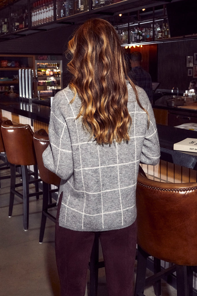 SALE - Owynn Turtleneck Grid Sweater - fab'rik