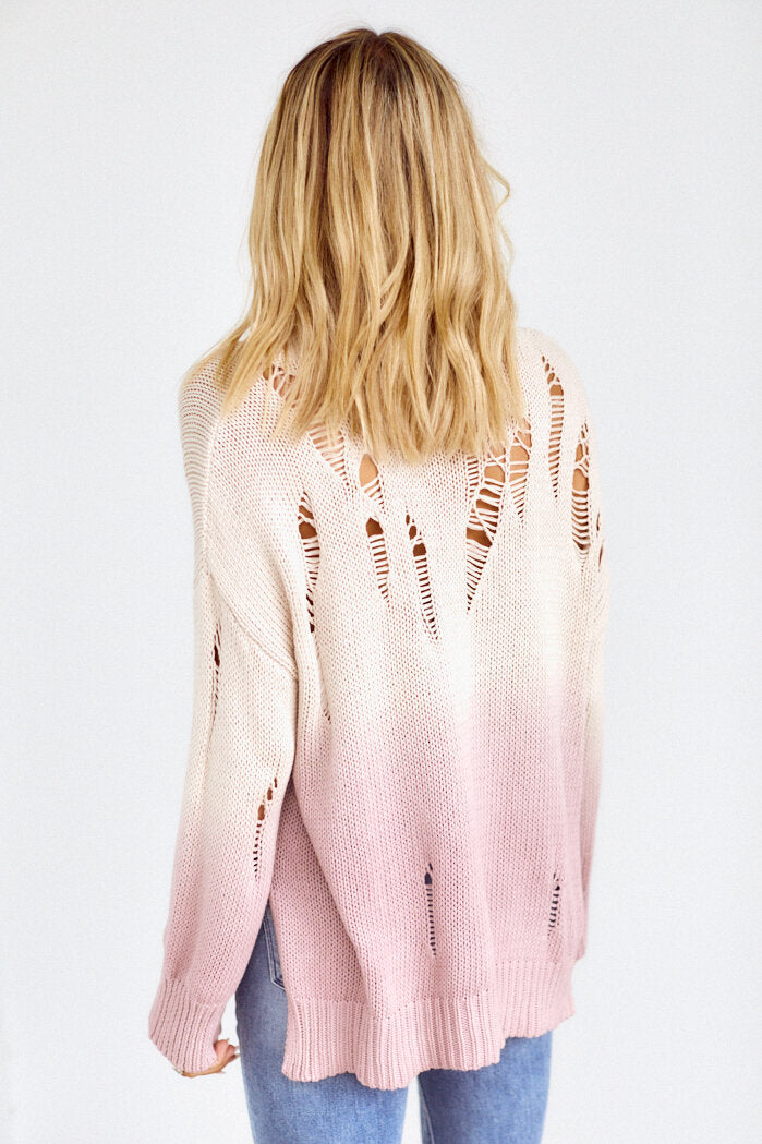 Belaire Distressed Tie Dye Sweater - fab'rik