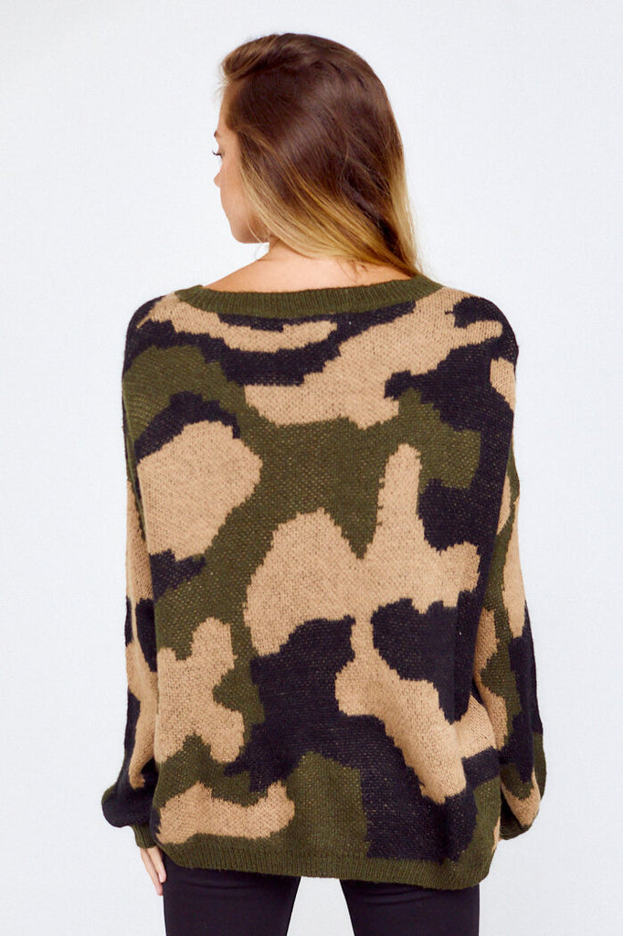 Cher Camo Sweater - fab'rik