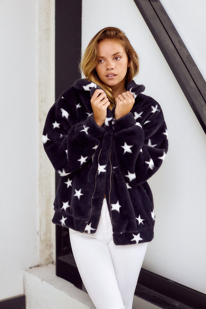 SALE - Campbell Star Print Jacket - fab'rik