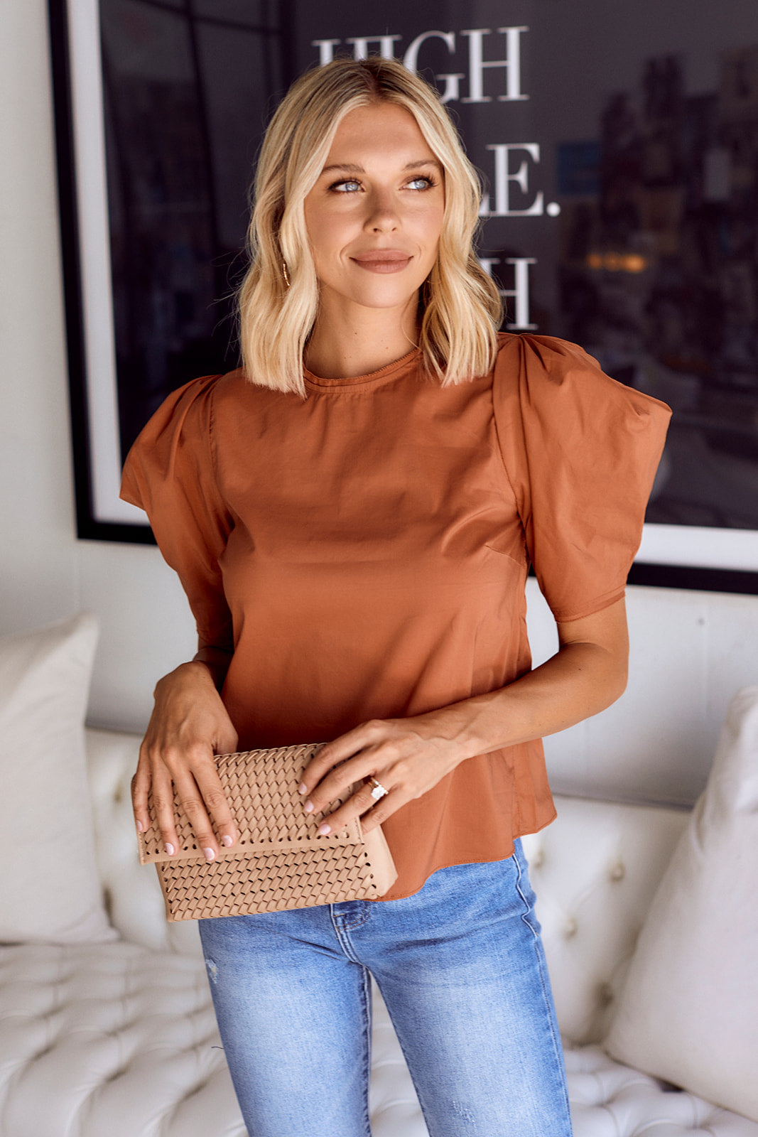 Crosbie Puff Sleeve Blouse - fab'rik