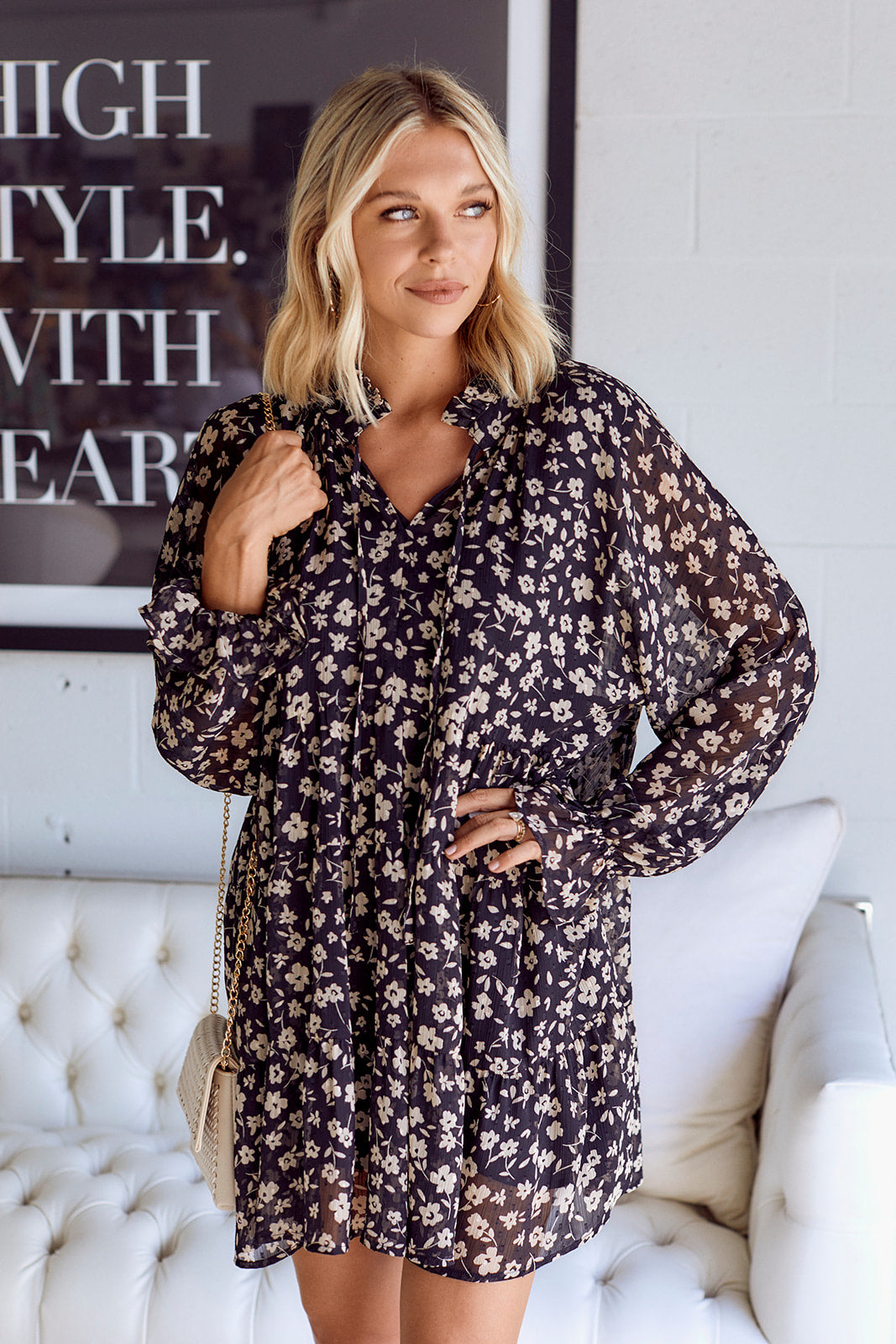 SALE - Gallia Floral Swing Dress - fab'rik