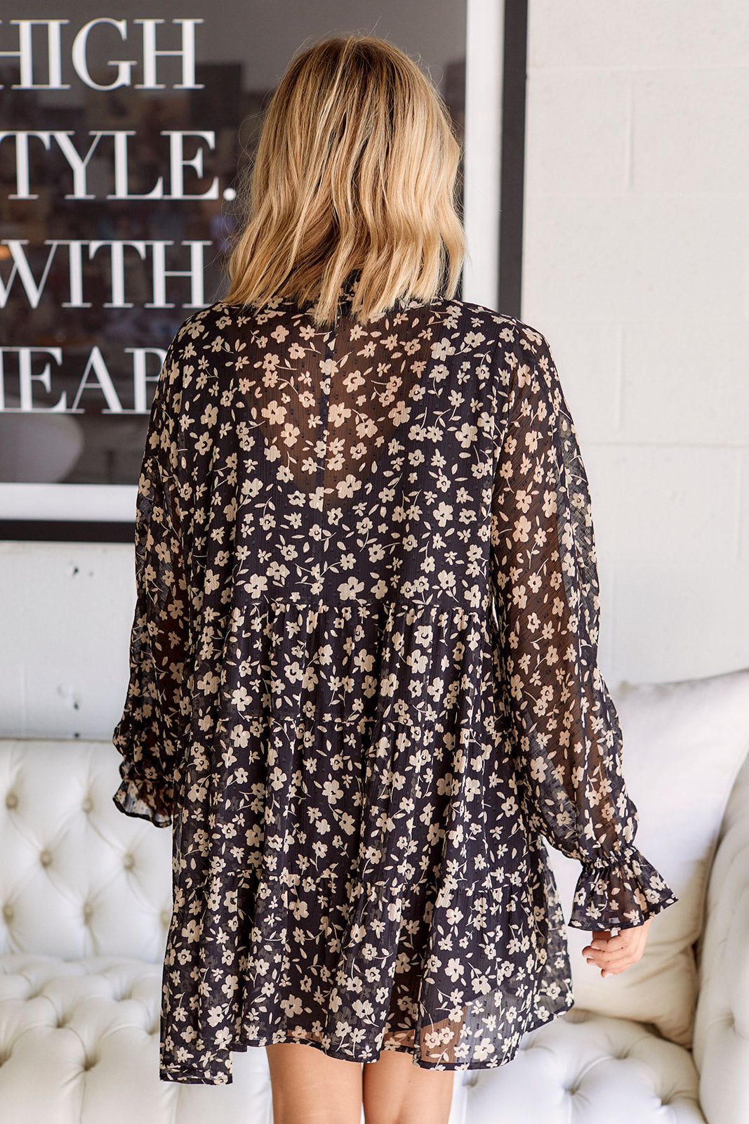 SALE - Gallia Floral Swing Dress - fab'rik