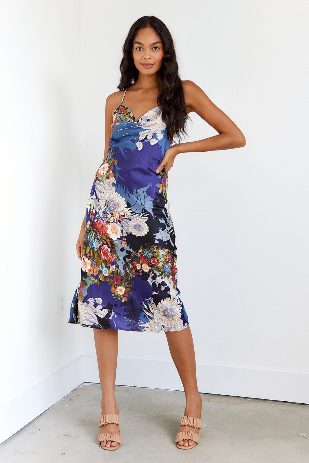 Alora Cowl Slip Dress - fab'rik