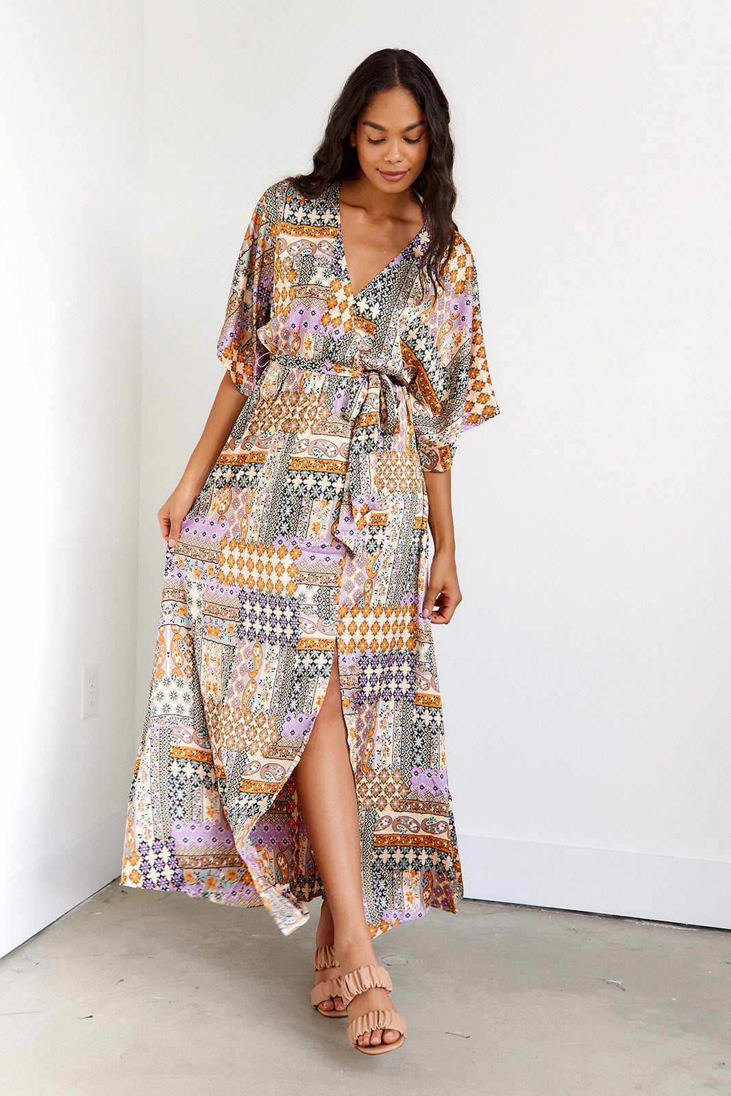 Porsha Printed Maxi Dress - fab'rik