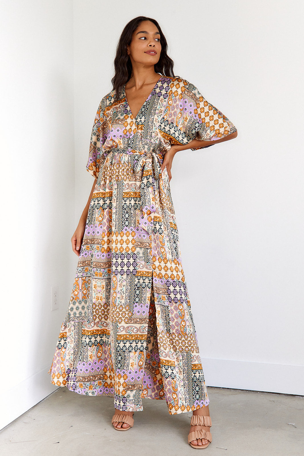 Porsha Printed Maxi Dress - fab'rik