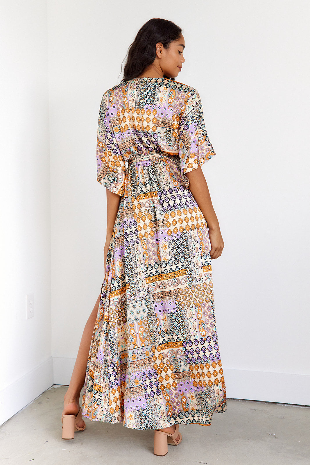 Porsha Printed Maxi Dress - fab'rik