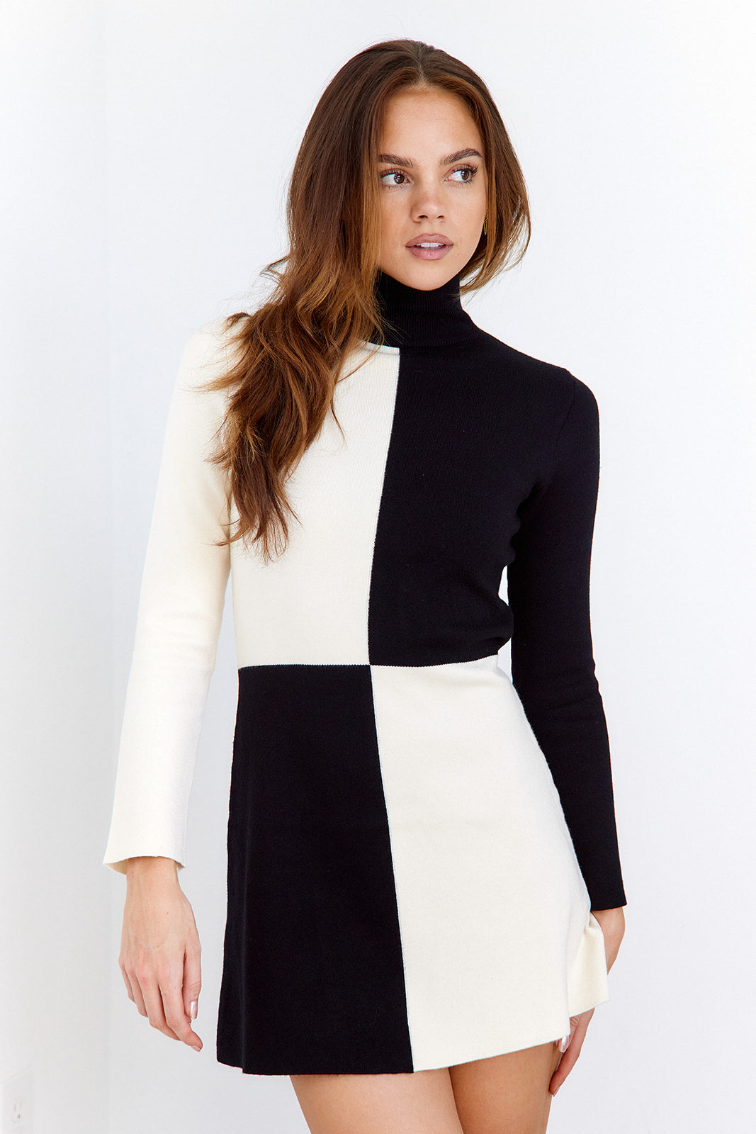 Mahalia Color Block Sweater Dress - fab'rik