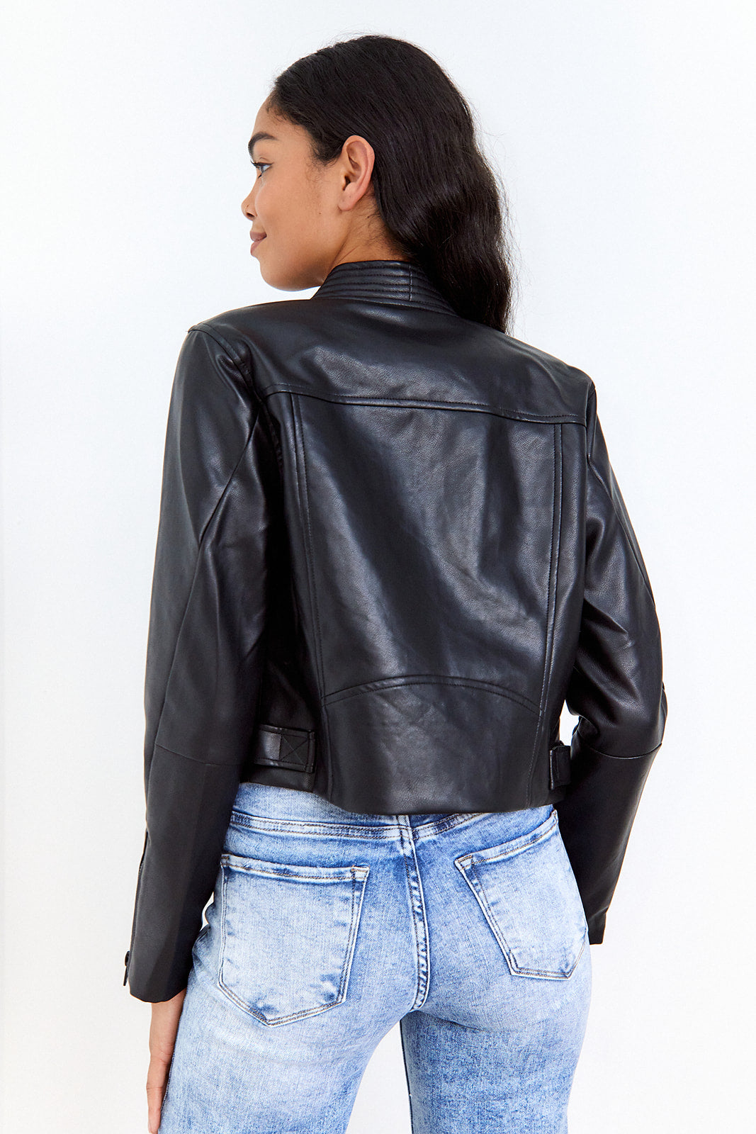 Eye Catching Faux Leather Jacket - fab'rik