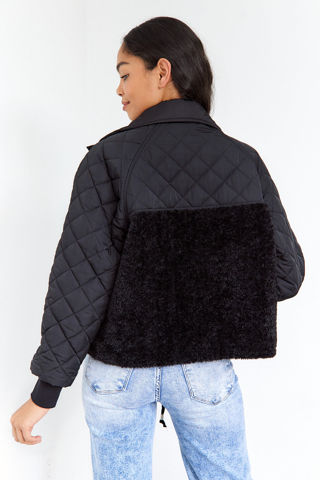 Second Wind Quilted Sherpa Details Jacket - fab'rik