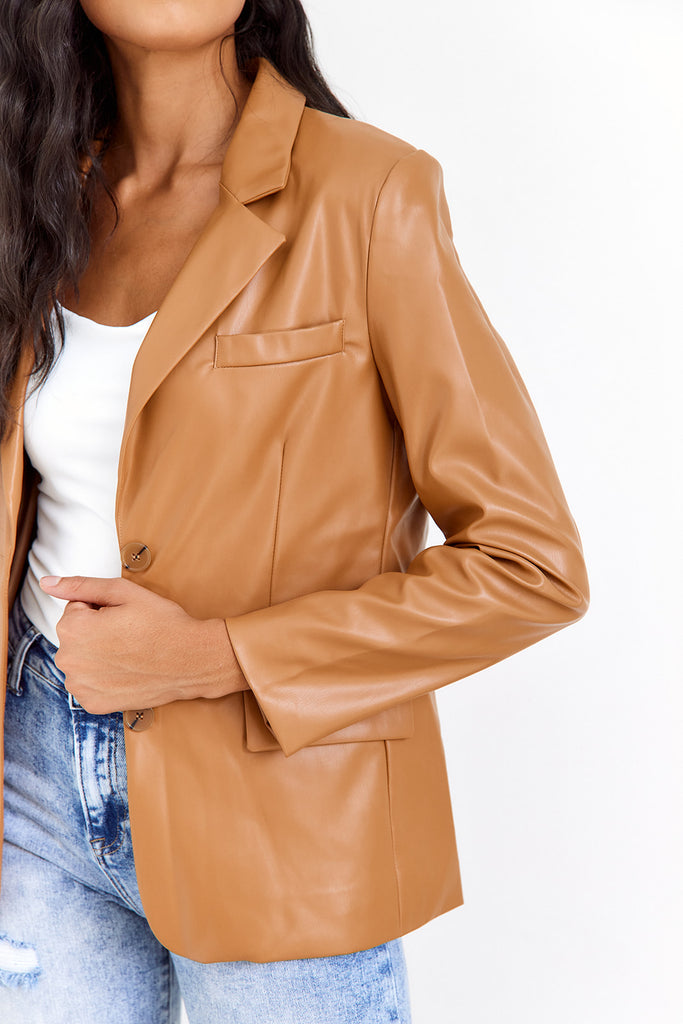 Romi Leather Blazer - fab'rik