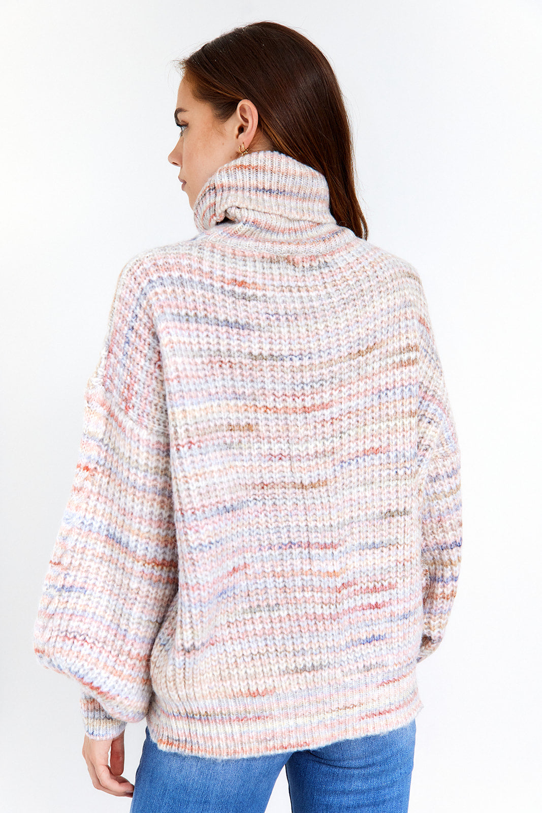 Zinnia Striped Turtleneck Sweater - fab'rik