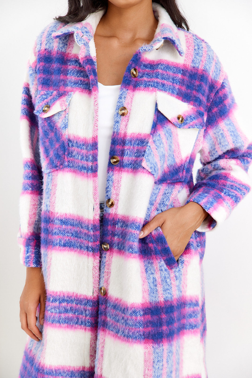 Lachlan Plaid Duster Shacket - fab'rik