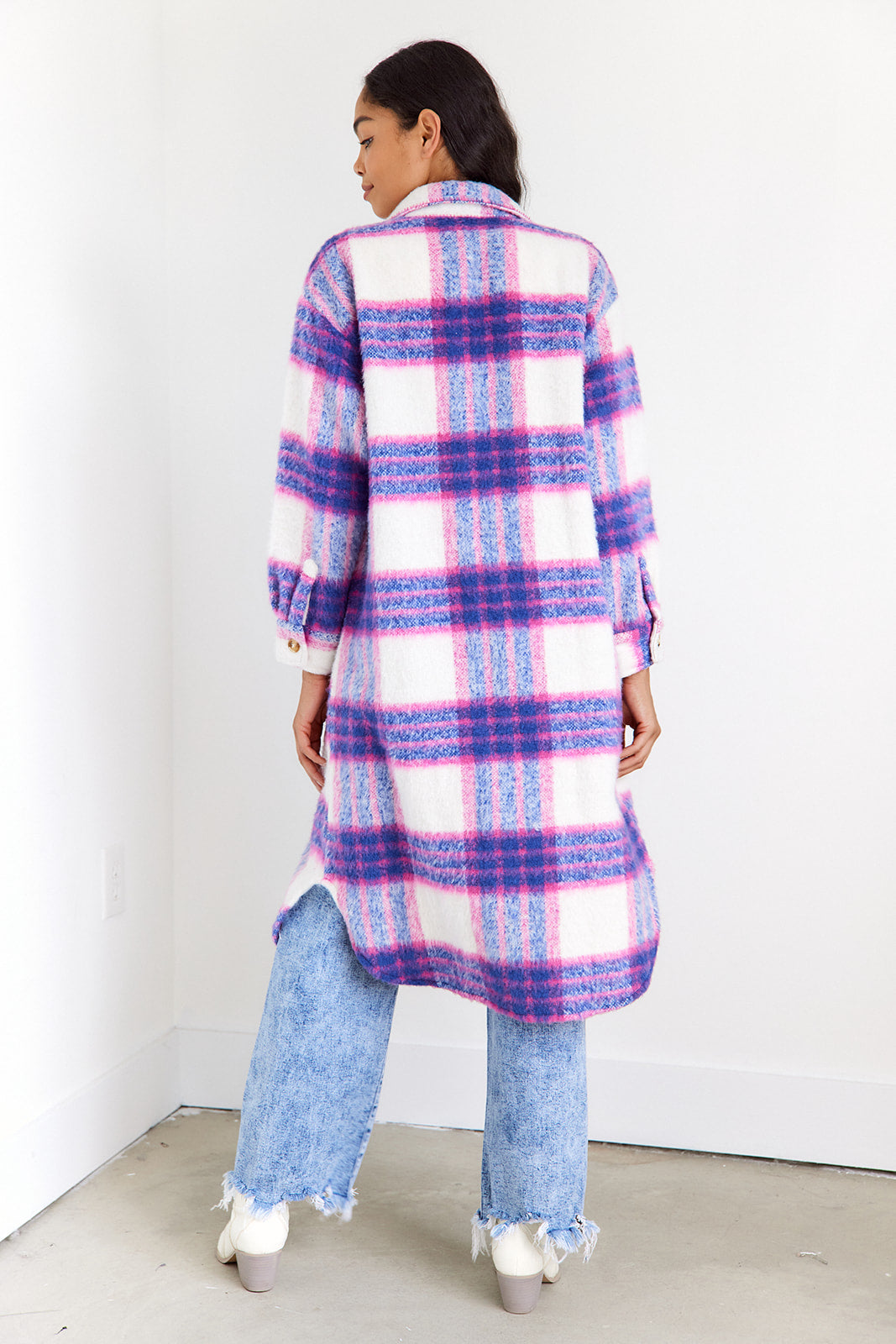 Lachlan Plaid Duster Shacket - fab'rik