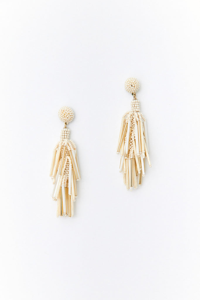 Teagan Fringe Beaded Earrings - fab'rik