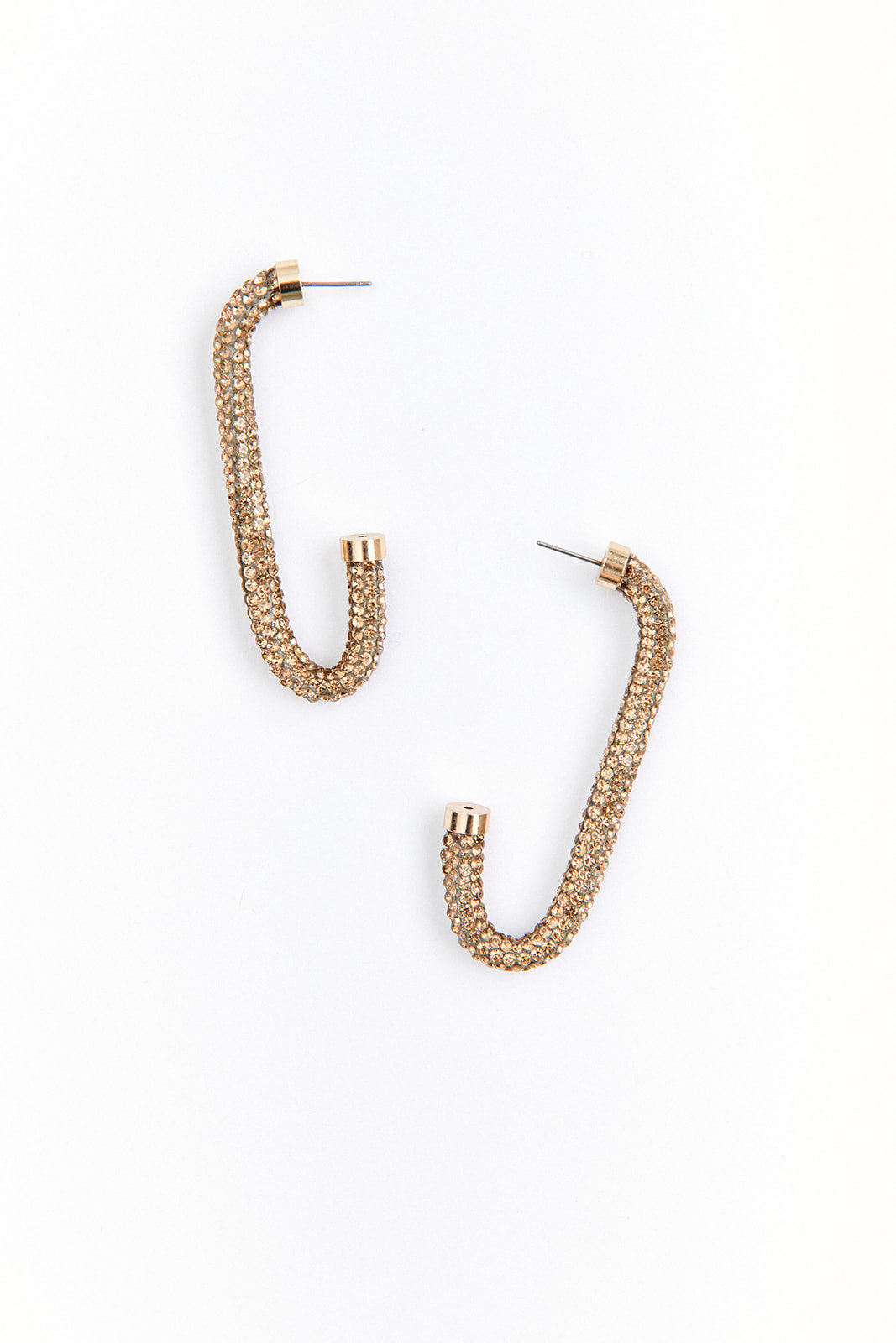 Aubree Crystal Bar Hoop Earrings - fab'rik