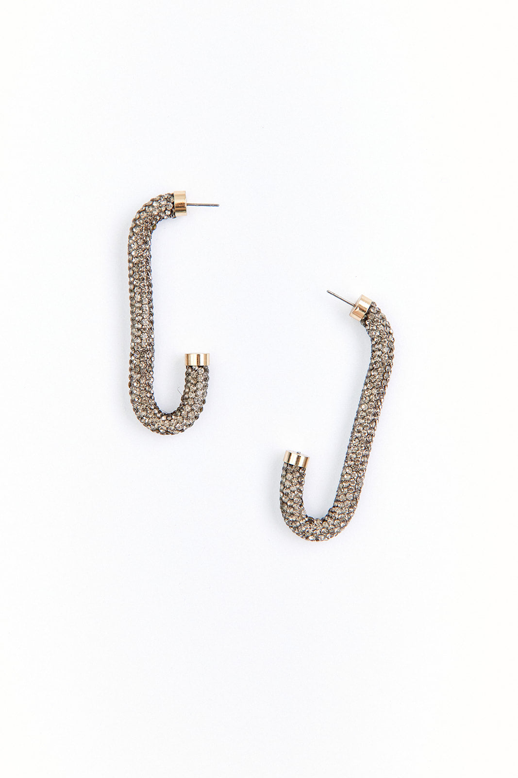 Aubree Crystal Bar Hoop Earrings - fab'rik