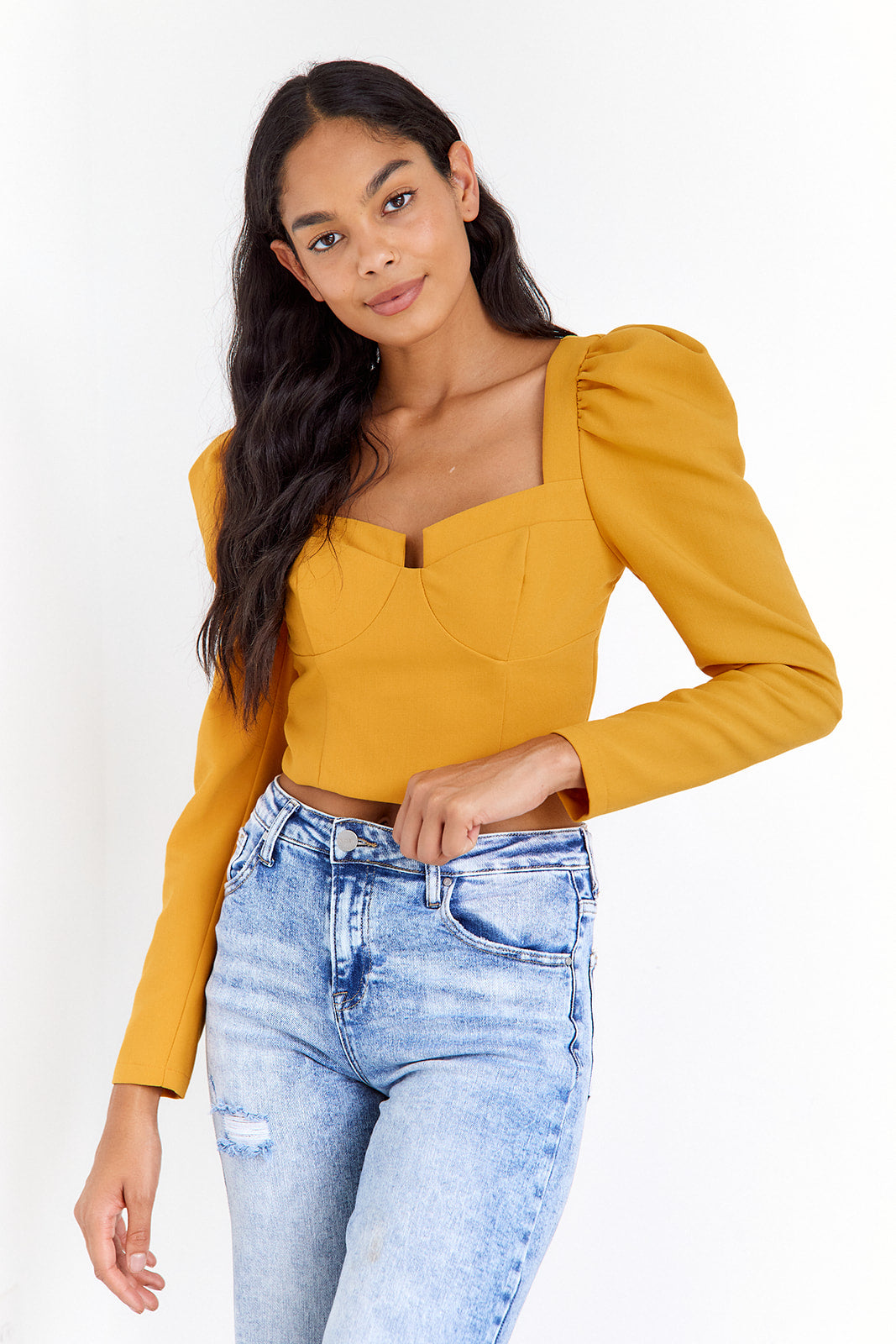Rhea Puff Long Sleeve Top - fab'rik