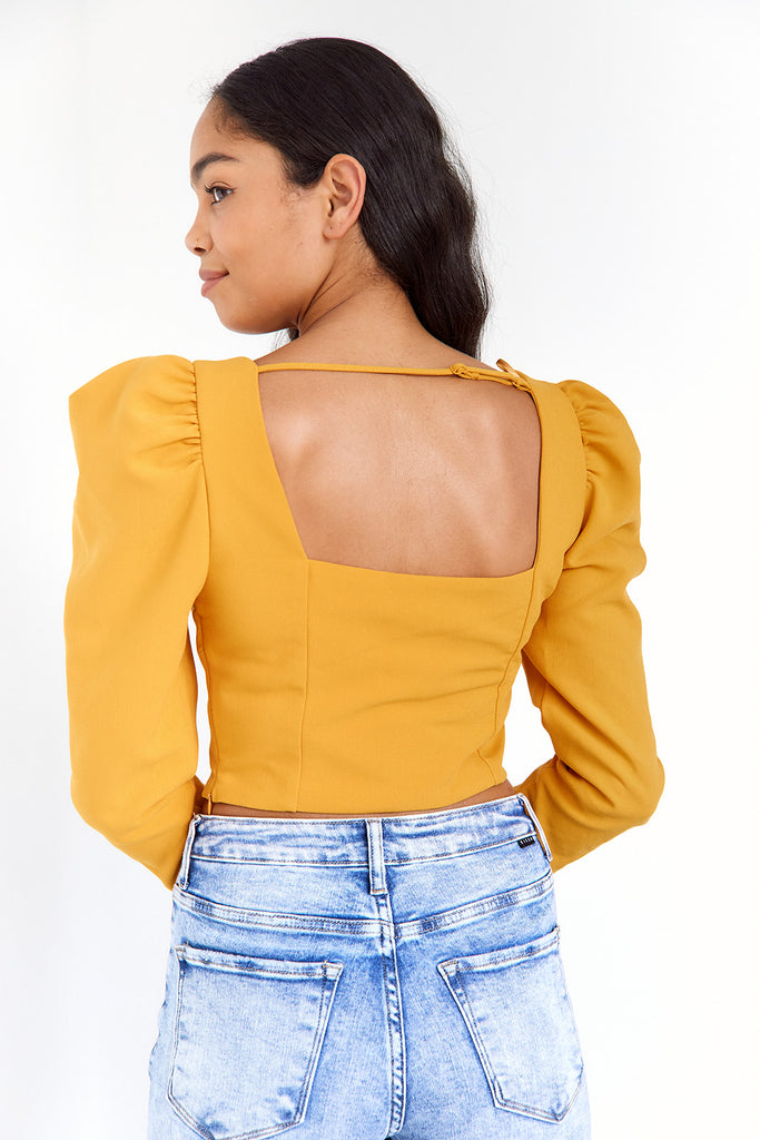 Rhea Puff Long Sleeve Top - fab'rik