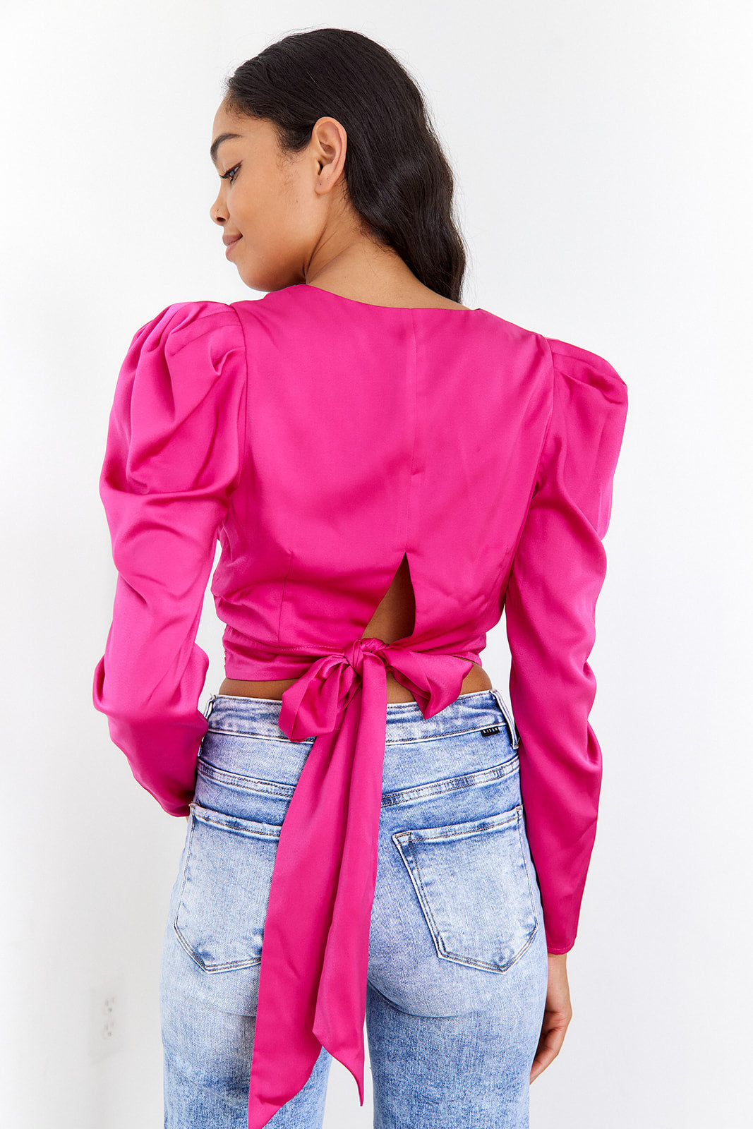 Mikkel Tie Back Puff Sleeve Top - fab'rik