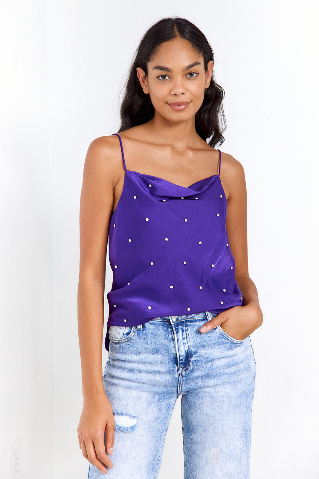 Sheida Rhinestone Embellished Cami - fab'rik