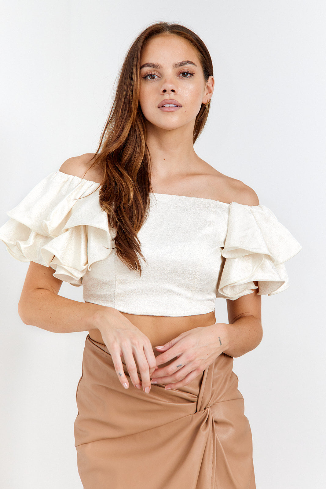 Suzi Off The Shoulder Ruffle Top - fab'rik
