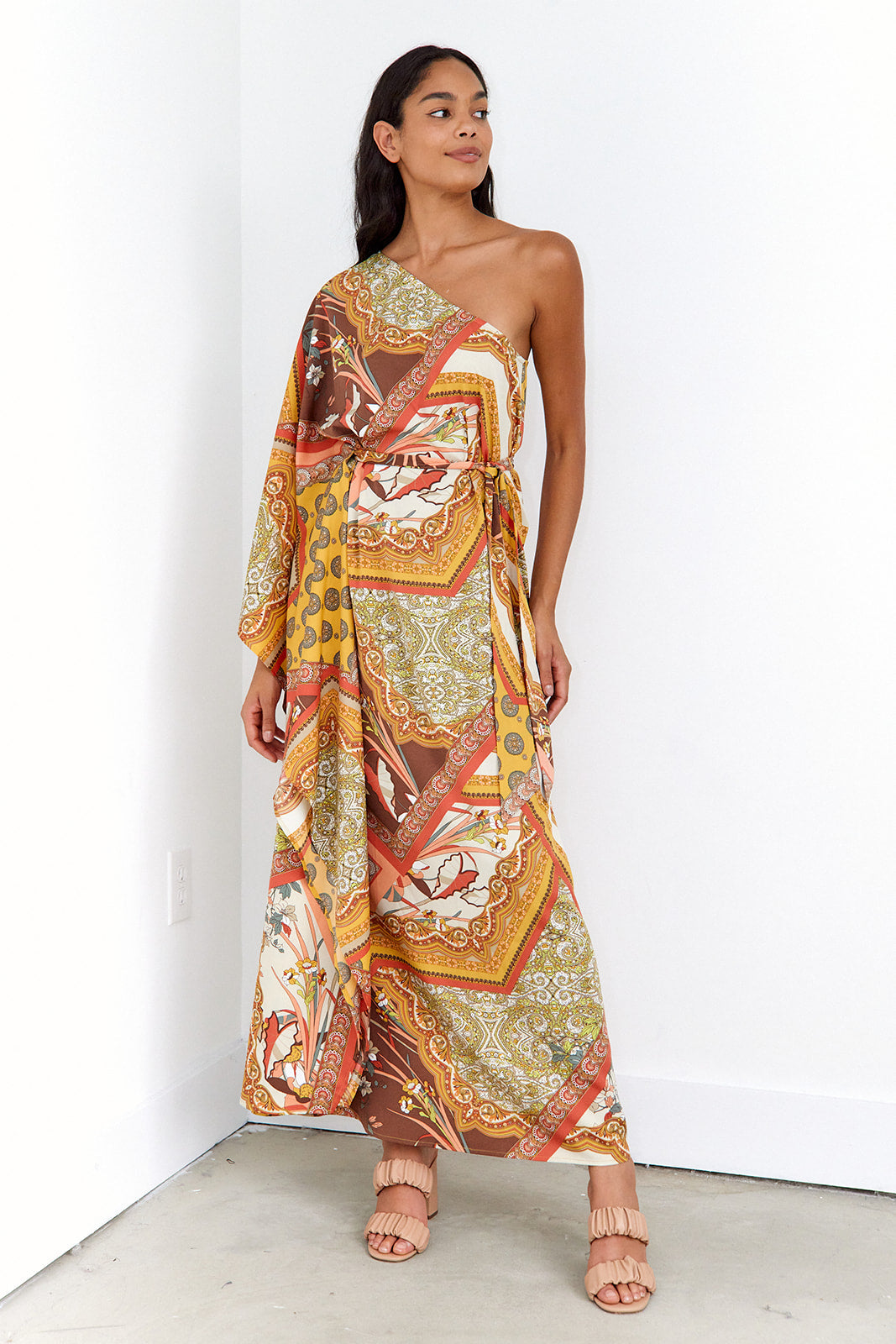 Lucie One Sleeve Maxi Dress - fab'rik