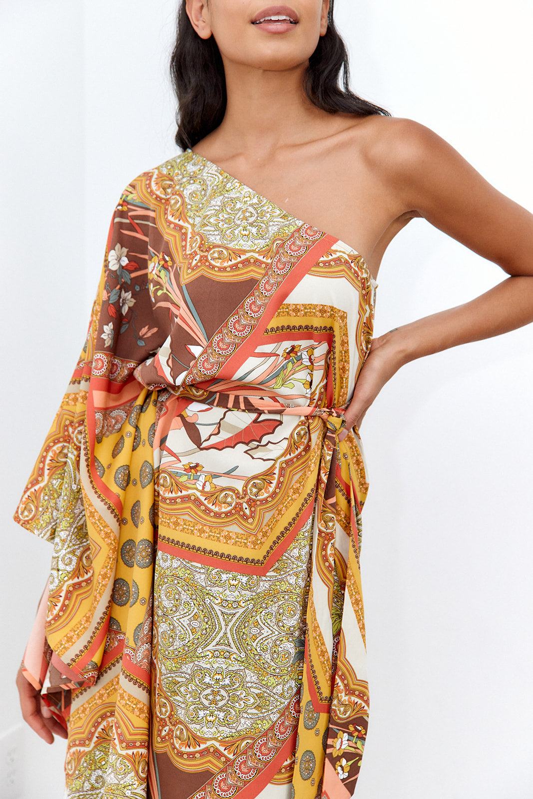Lucie One Sleeve Maxi Dress - fab'rik