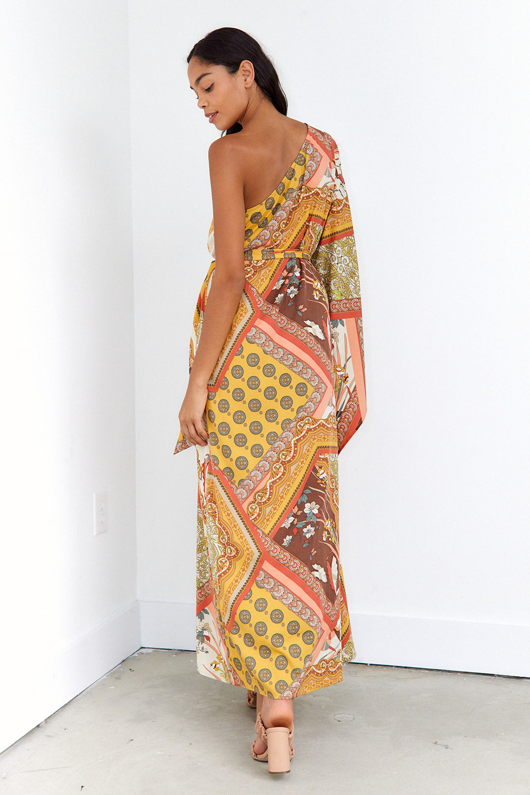 Lucie One Sleeve Maxi Dress - fab'rik