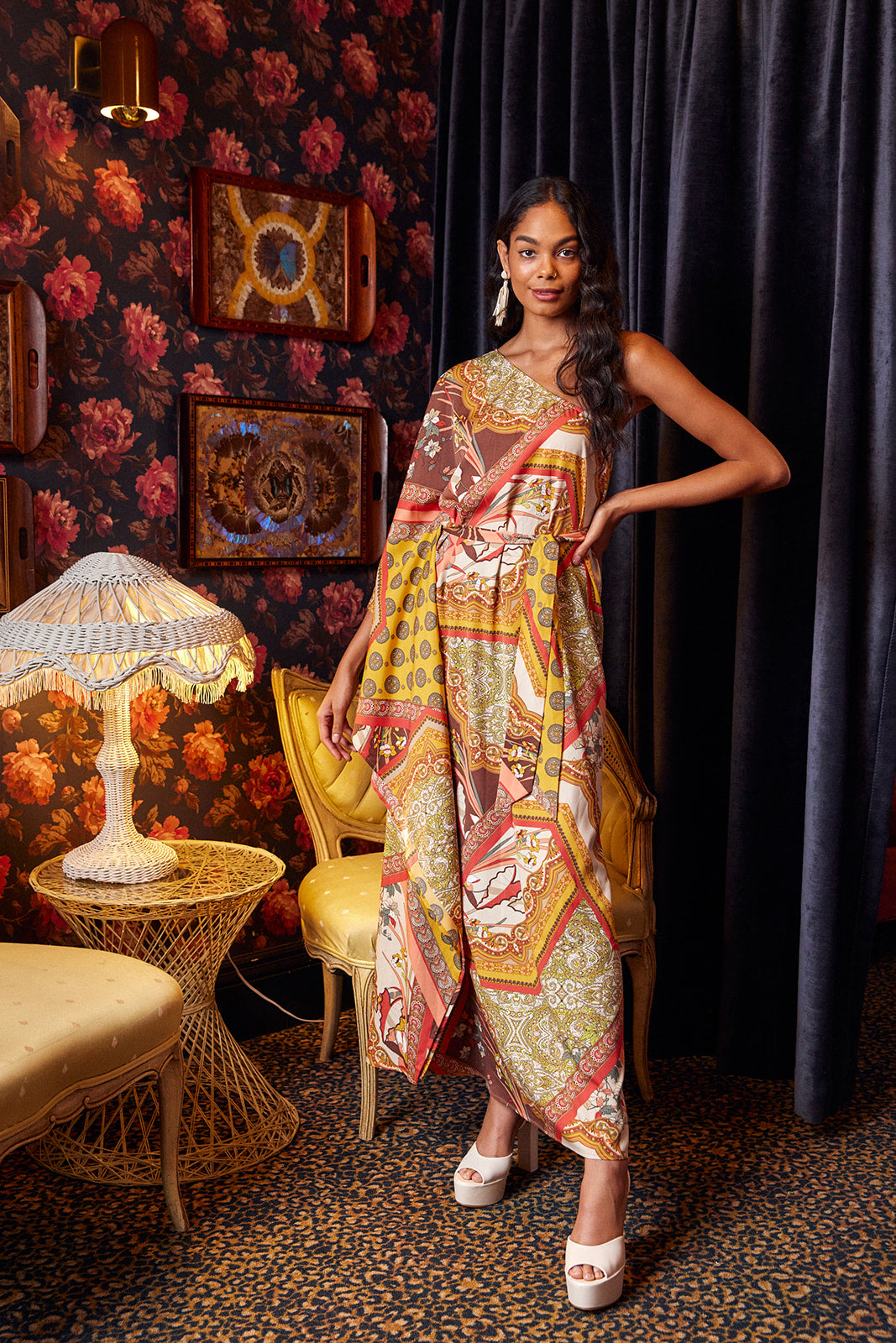 Lucie One Sleeve Maxi Dress - fab'rik