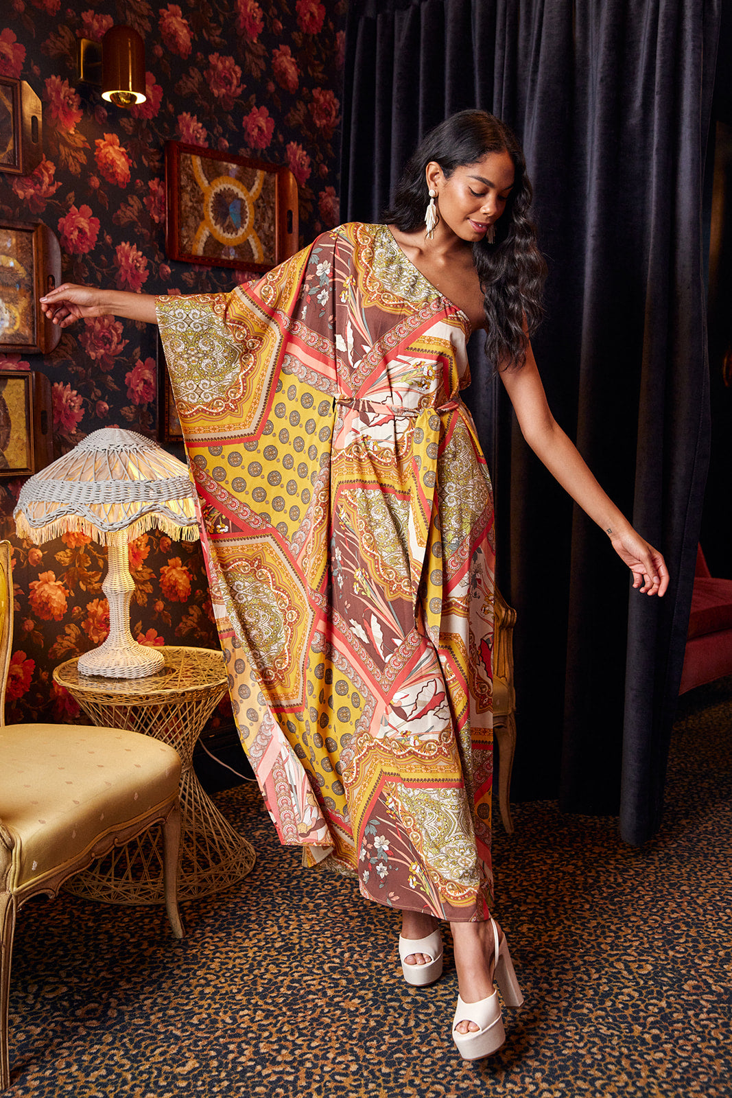 Lucie One Sleeve Maxi Dress - fab'rik