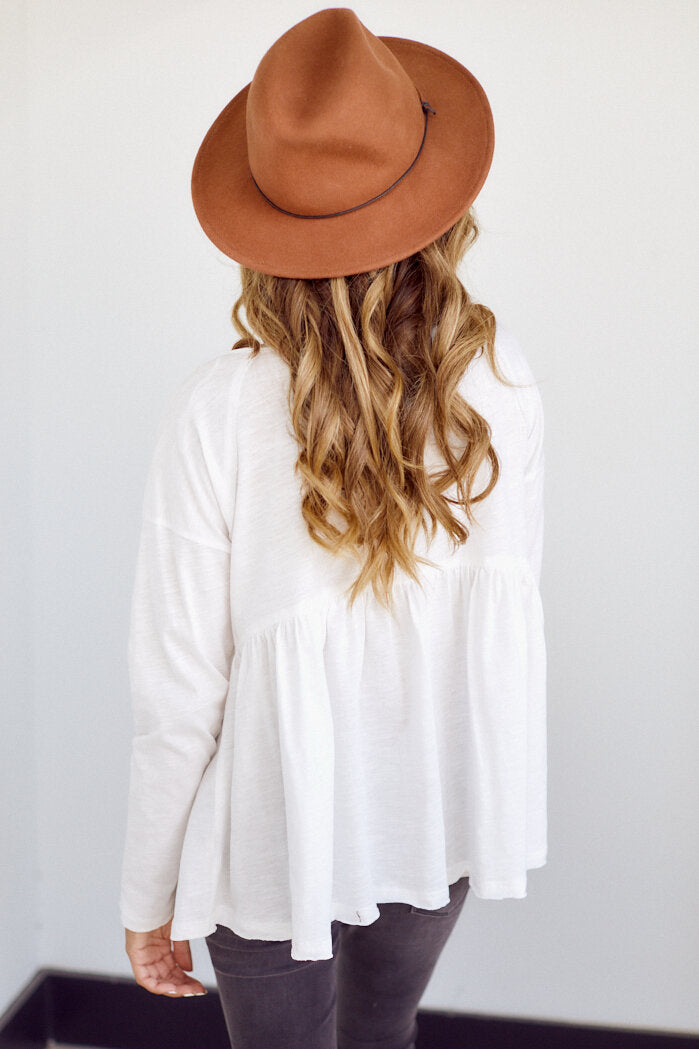 SALE - Phoenix Flowy Bottom Long Sleeve Top - fab'rik