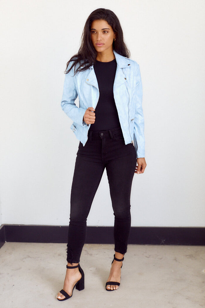 SALE - Cecilia Moto Style Faux Leather Jacket - fab'rik