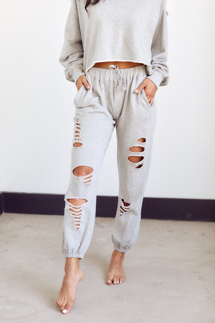 SALE - Mari Distressed Jogger - fab'rik