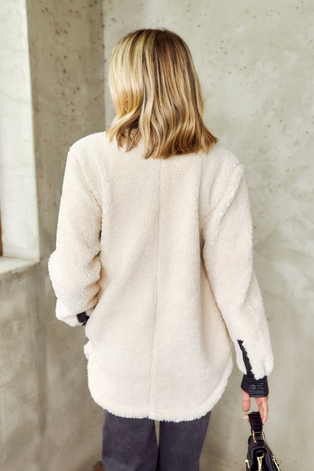 Blank NYC Faux Shearling Detail Jacket - fab'rik