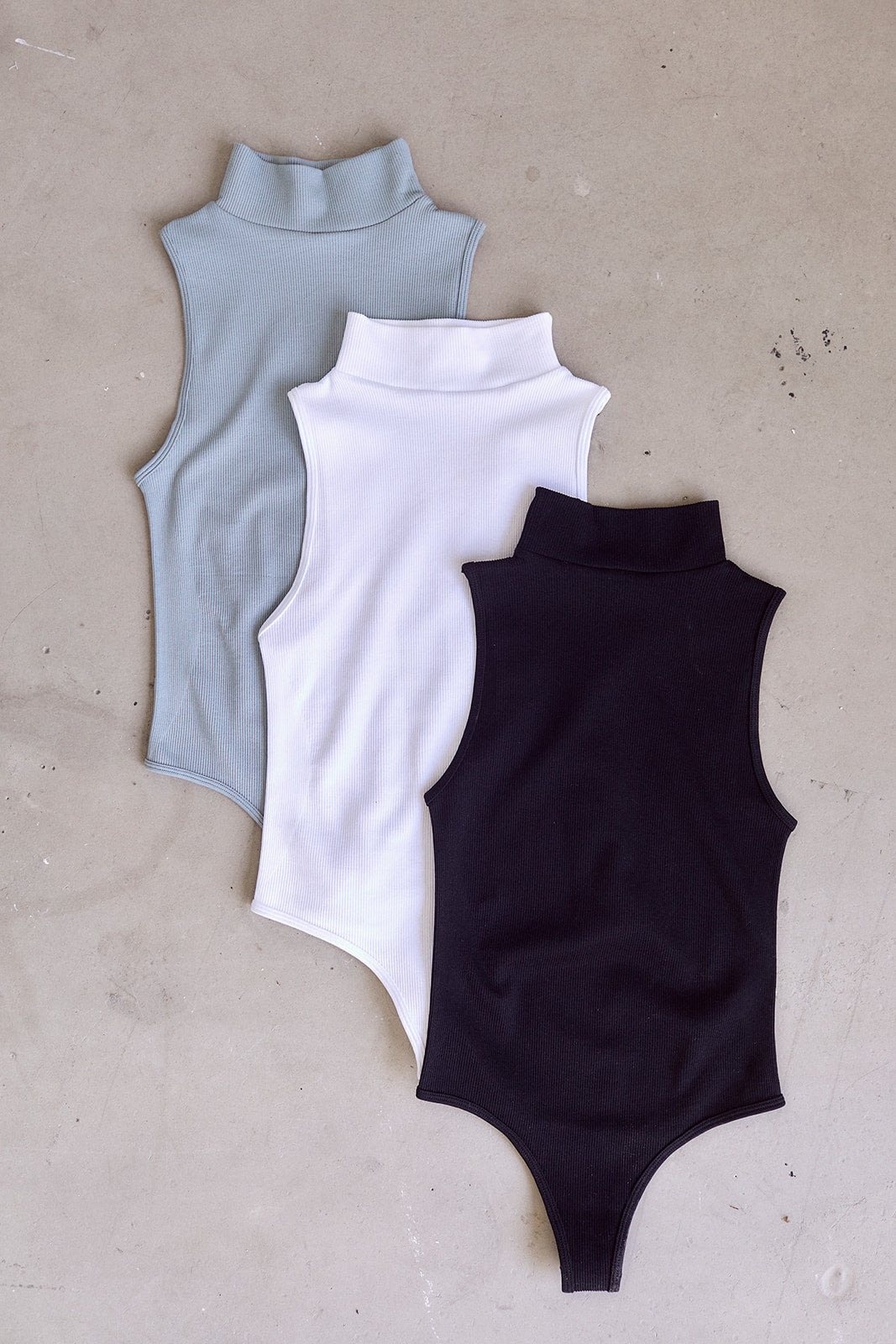 Natalie High Neck Ribbed Bodysuit - fab'rik