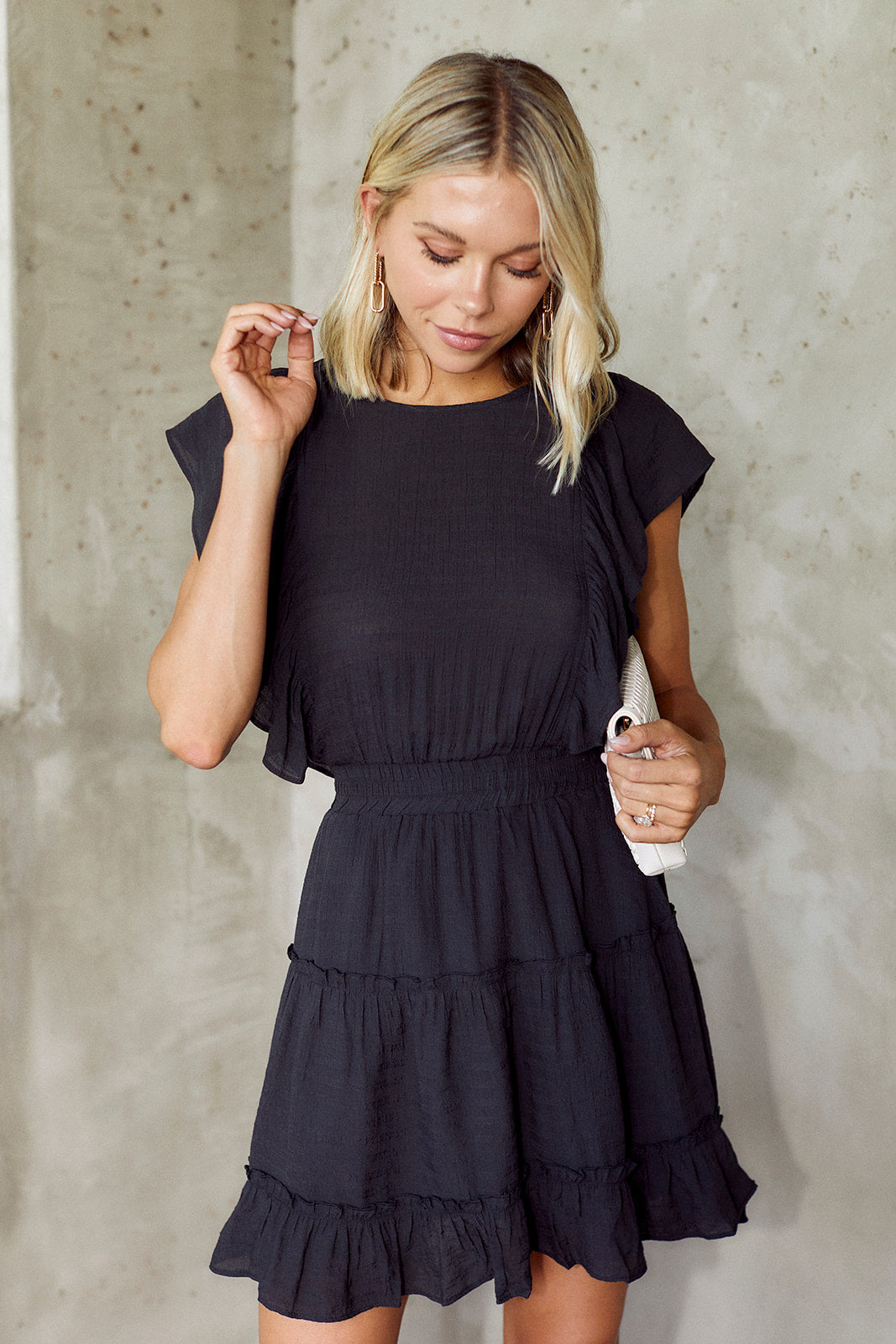 Leisa Ruffle Detail Dress - fab'rik