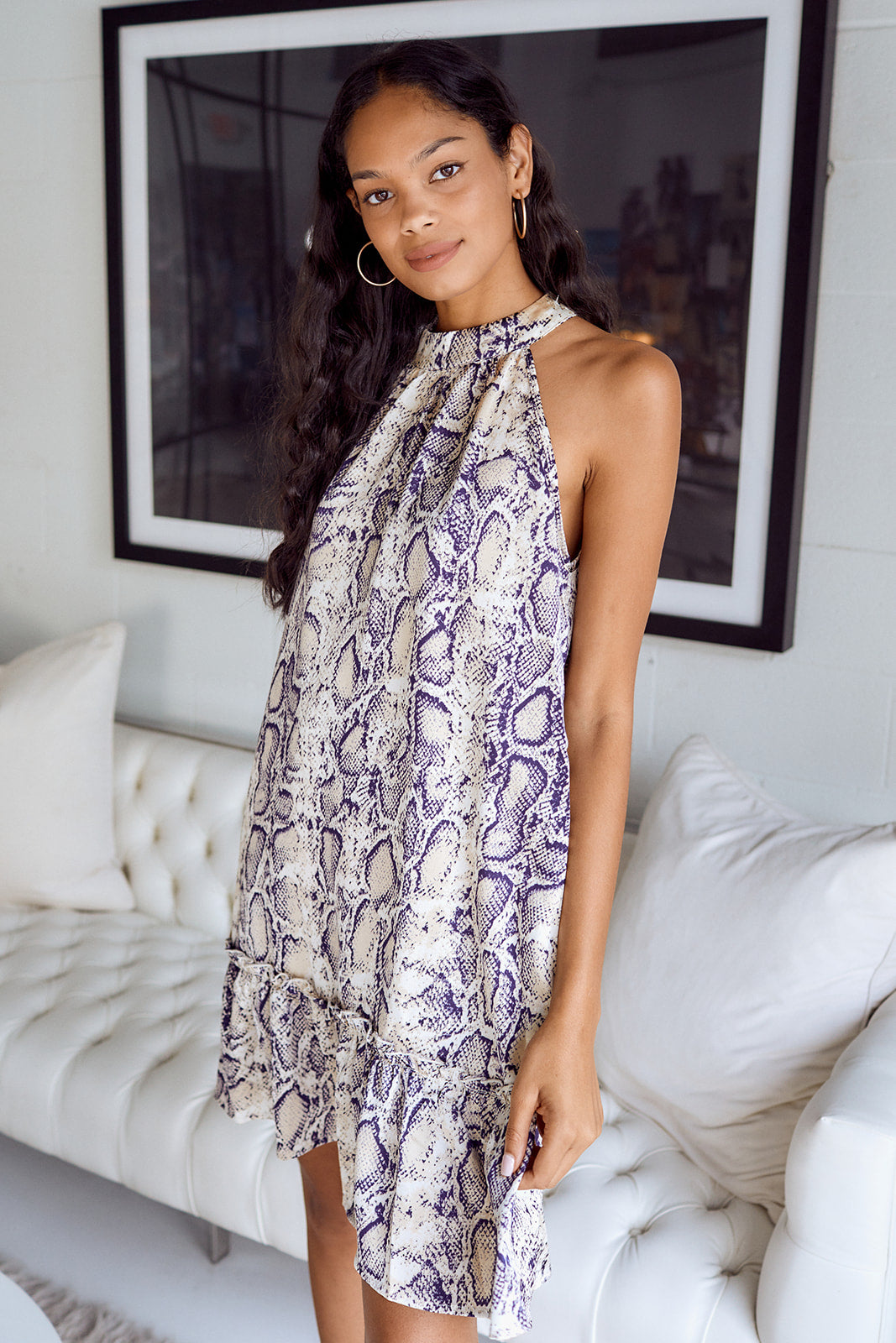 SALE - Hartnett Snake Print Dress - fab'rik