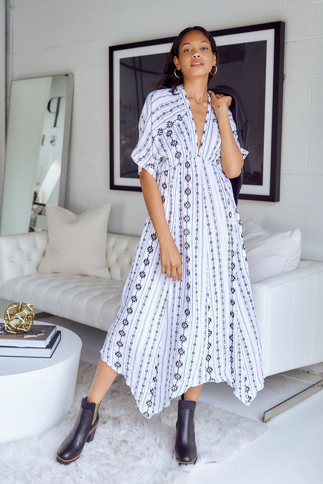 SALE - Carmo Kimono Sleeve Maxi Dress - fab'rik