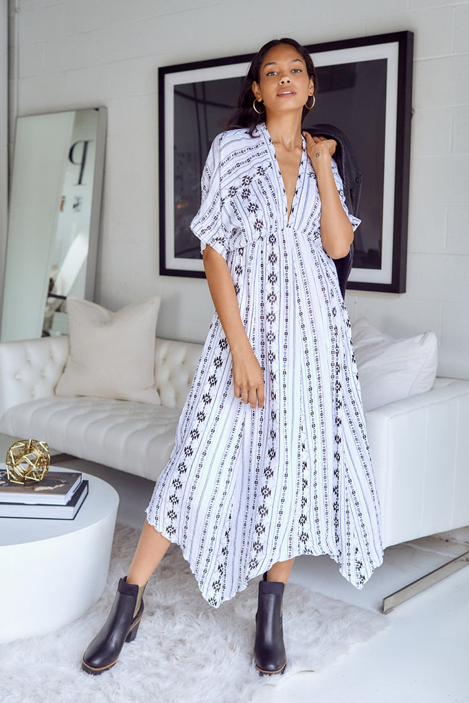 SALE - Carmo Kimono Sleeve Maxi Dress - fab'rik