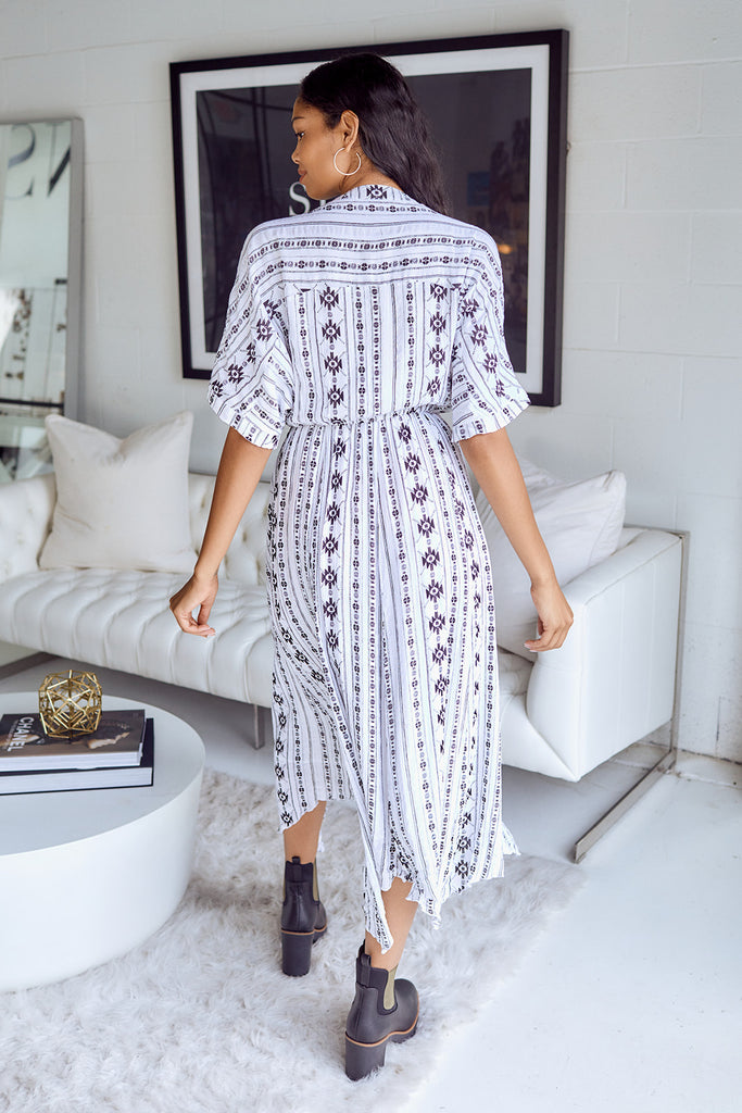 SALE - Carmo Kimono Sleeve Maxi Dress - fab'rik