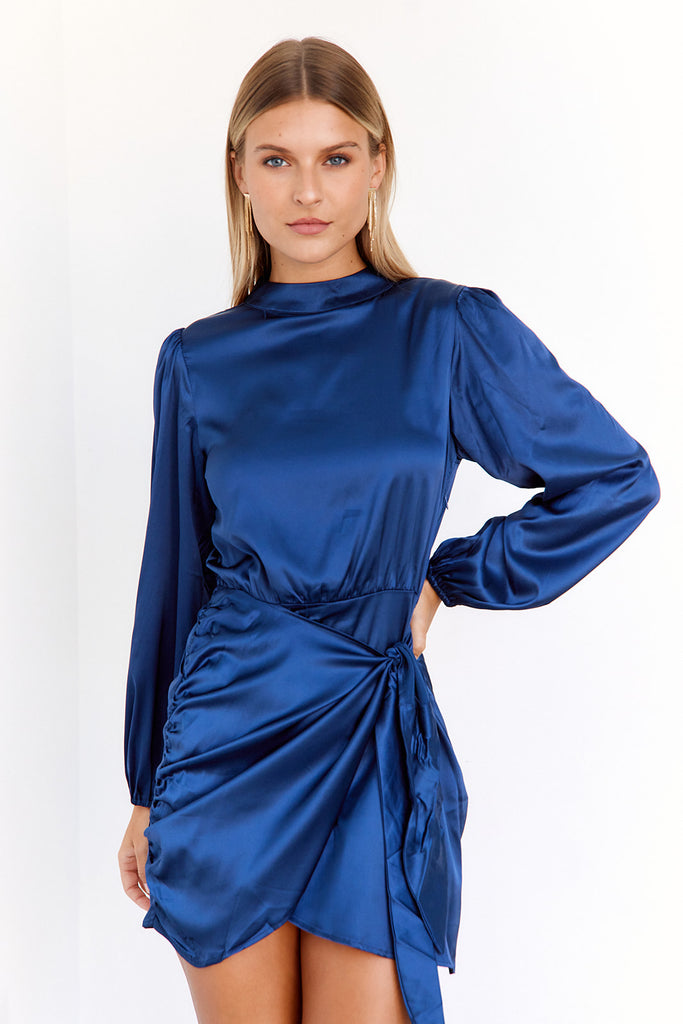 Carrie Mock Neck Mini Dress - fab'rik