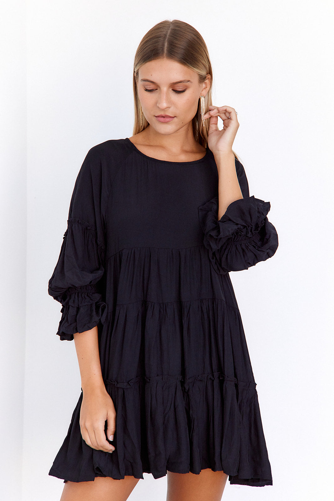 Milo Babydoll Tiered Mini Dress - fab'rik