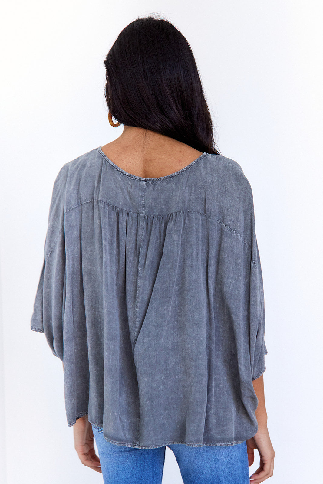 Rosemary Oversized Overlap Top - fab'rik