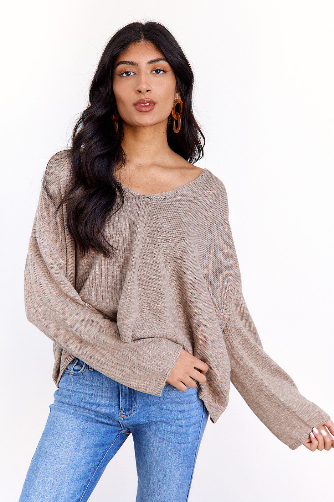 Demi V Neck Sweater - fab'rik