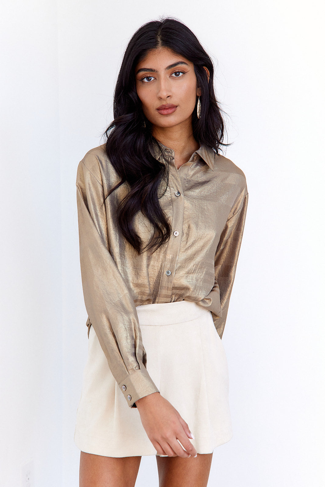 Jordie Striped Button Down Blouse - fab'rik