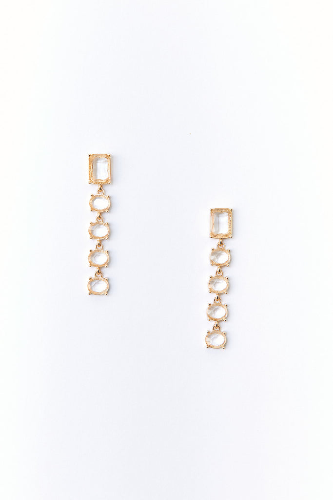 Rory Round Glass Drop Earrings - fab'rik